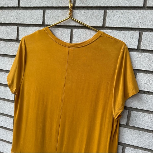 Anthropologie Dolan Left Coast Loren Mustard Yellow Tunic Shift Pocket Dress M - Picture 10 of 11